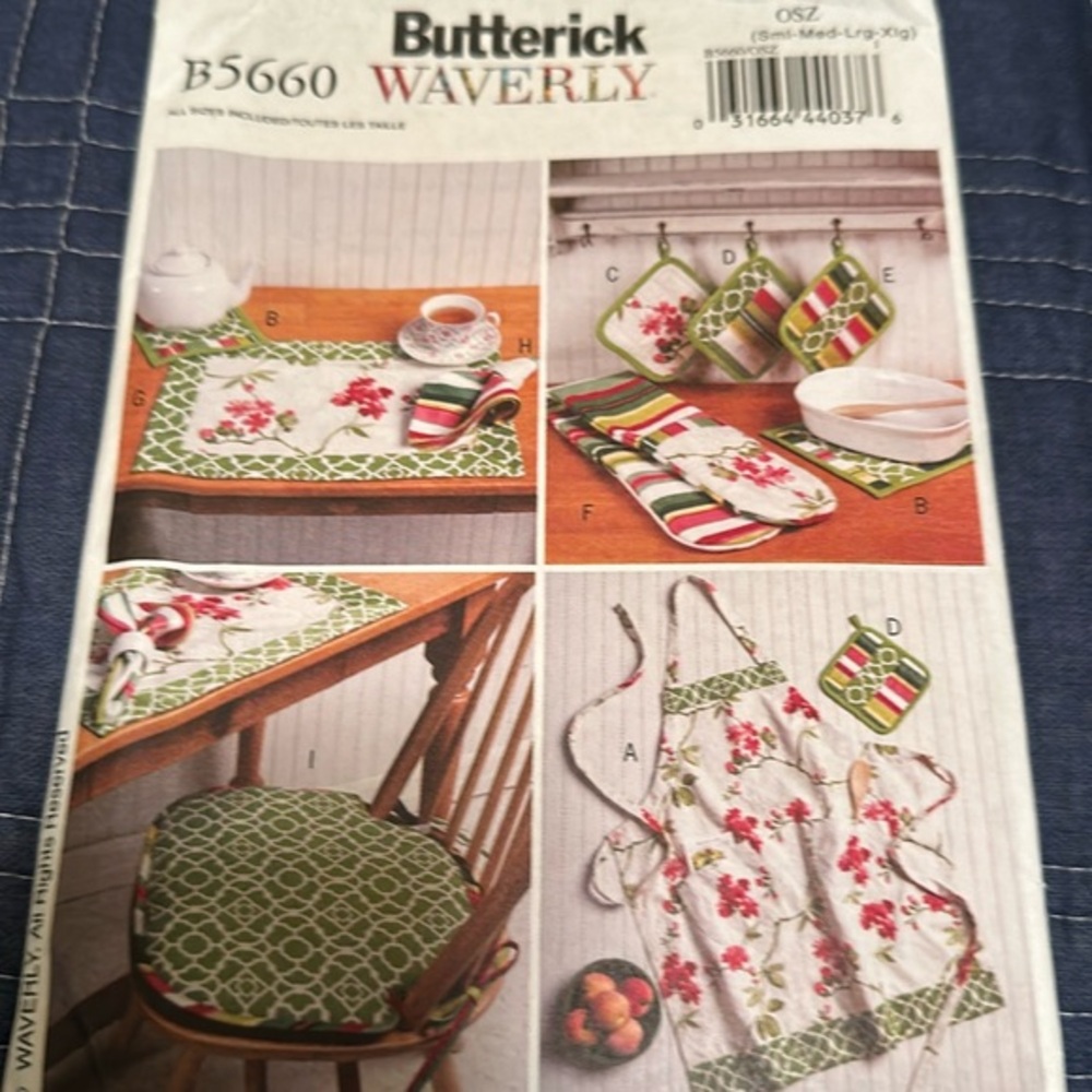 Butterick pattern 5660 Waverly kitchen accessories